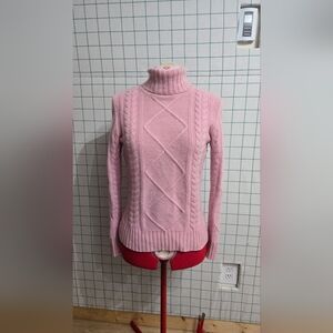 Elegant Pink Turtleneck Sweater